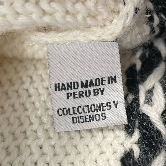 Vintage Y2K Nordic Fair Isle Alpaca Connection Hippie Cardigan Size XL - Picture 13 of 14